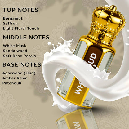 Original White Oud Attar - 15ML + 15 ML (PACK OF 2) (Ramzan Offer)