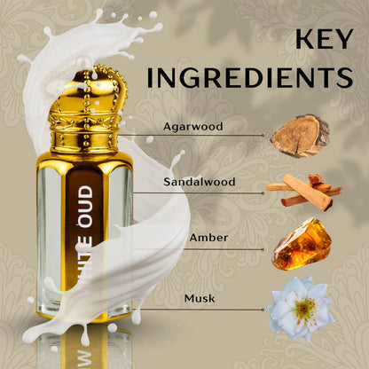 Original White Oud Attar - 15ML + 15 ML (PACK OF 2) (Ramzan Offer)