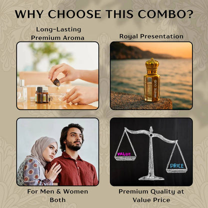 Original White Oud Attar - 15ML + 15 ML (PACK OF 2) (Ramzan Offer)