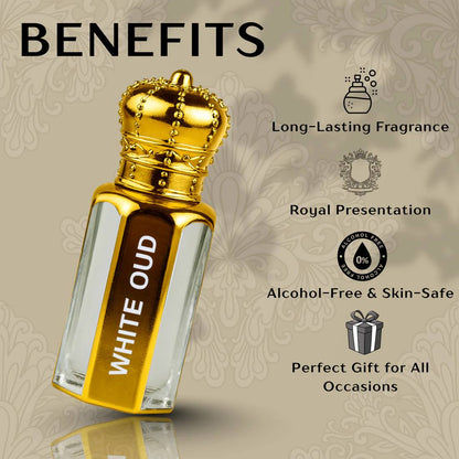 Original White Oud Attar - 15ML + 15 ML (PACK OF 2) (Ramzan Offer)
