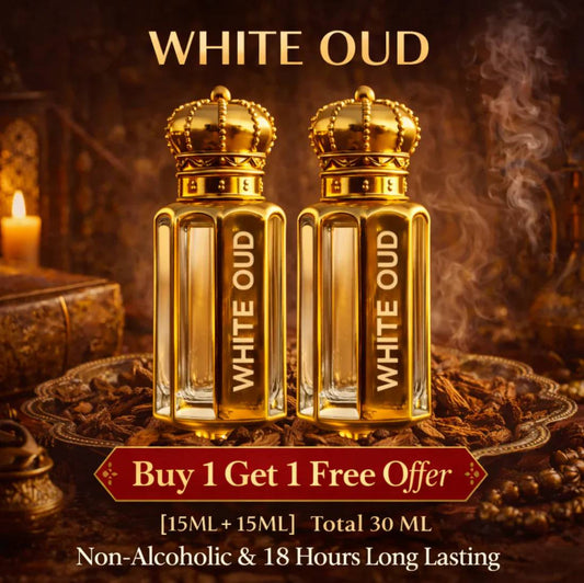 Original White Oud Attar - 15ML + 15 ML (PACK OF 2) (Ramzan Offer)