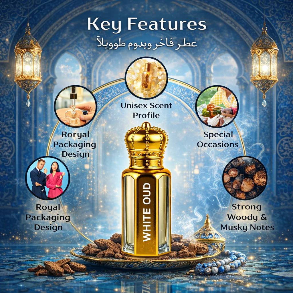 Original White Oud Attar - 15ML + 15 ML (PACK OF 2) (Ramzan Offer)