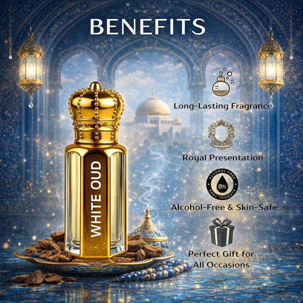 Original White Oud Attar - 15ML + 15 ML (PACK OF 2) (Ramzan Offer)