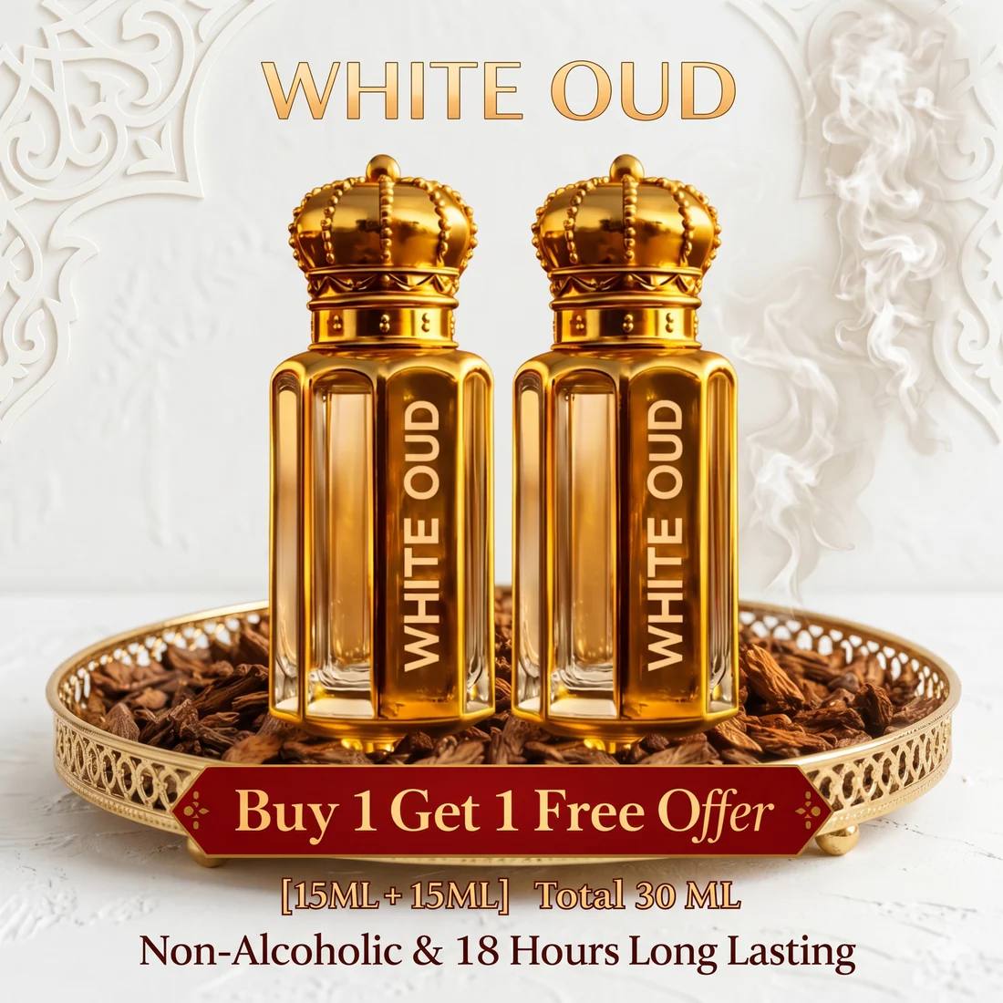 The Original White Oud™ Attar - 15ML + 15 ML (30ML TOTAL) | Eid Al-Adha Sale!