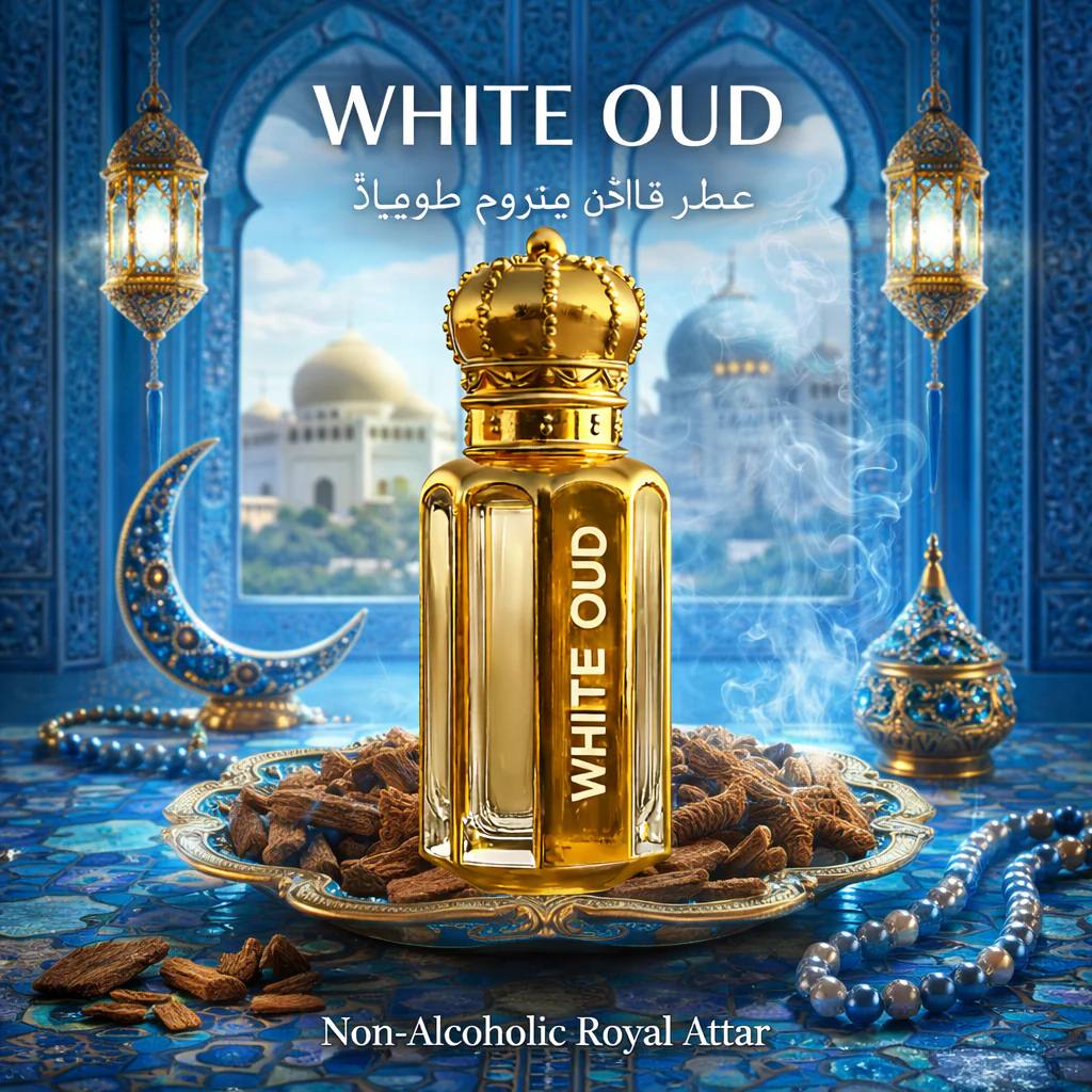 Original White Oud Attar - 15ML + 15 ML (PACK OF 2) (Ramzan Offer)